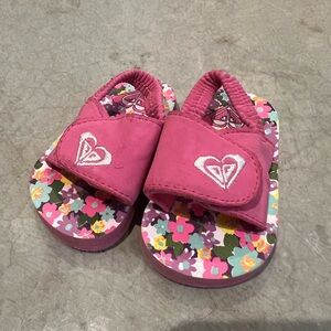 Roxy Kids Pink Floral Sandals